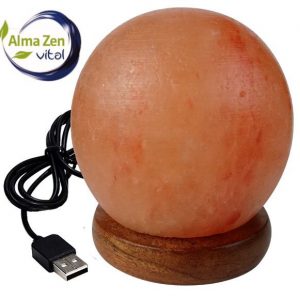 Lámpara de Sal Esfera USB - Ilumina con Calidez y Estilo