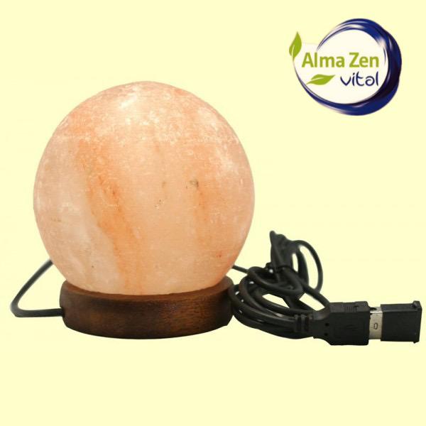 Lámpara de Sal Esfera USB - Ilumina con Calidez y Estilo - Imagen 2