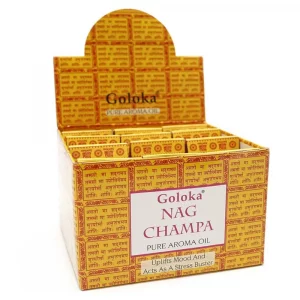 EXPOSITOR DE 12 ESENCIAS GOLOKA 10ML NAG CHAMPA