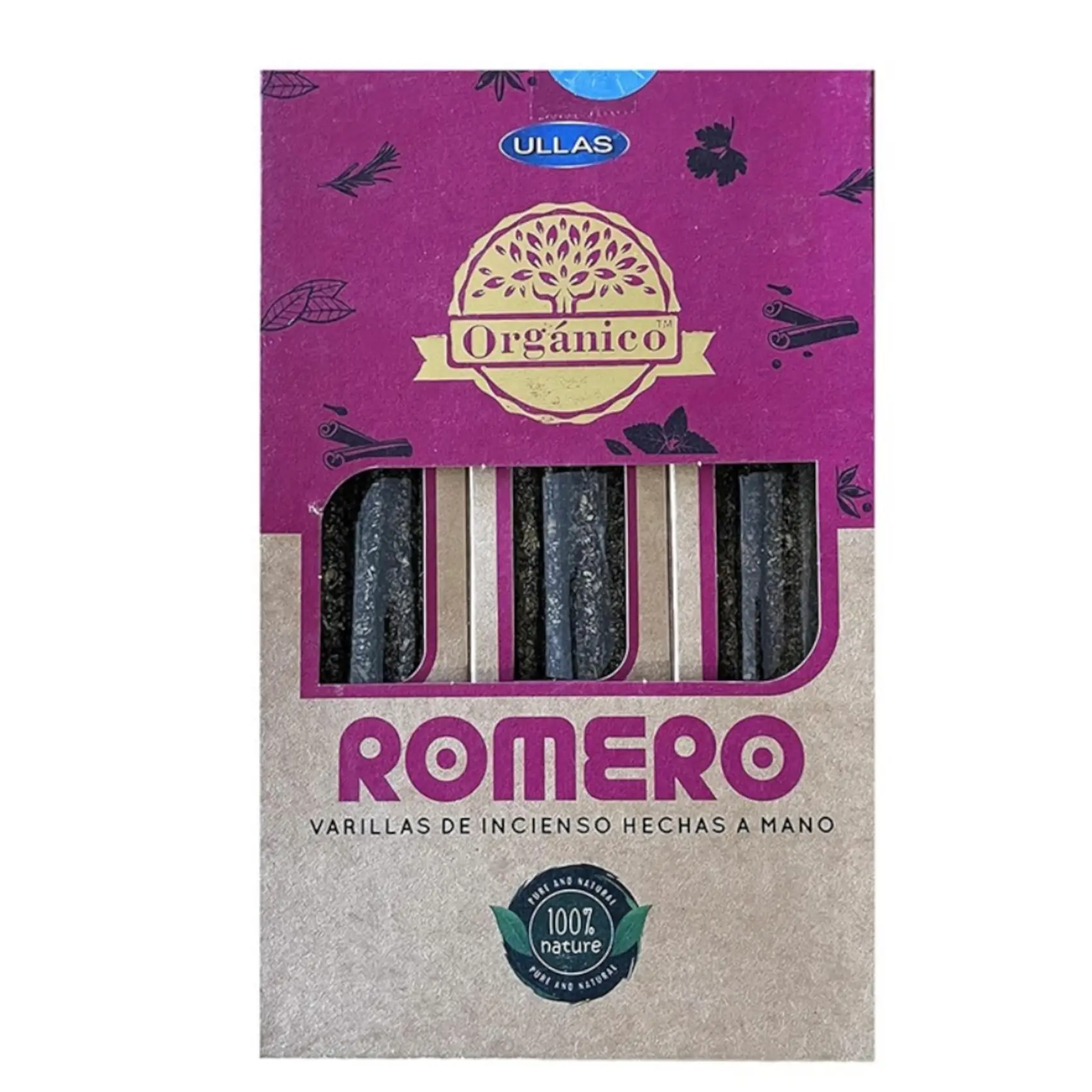 INCIENSO ORGÁNICO ROMERO ULLAS 25GR CAJA DE 12 UNIDADES