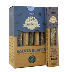 INCIENSO ORGÁNICO SALVIA BLANCA ULLAS 25GR CAJA DE 12 UNIDADES