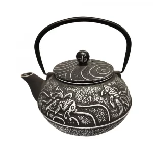 TETERA HIERRO FUNDIDA ESMALTADA Gris-negro 0,85L