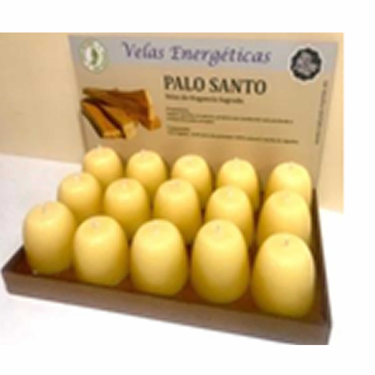 Vela energética de PALO SANTO artesana 100% vegetal