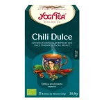 Infusión Yogi Tea Chili Dulce Infusión Yogi Tea Chili Dulce Infusión Ayurvédica de Especias con Chile, cáscara de cacao y Regaliz.