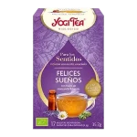 Infusión Yogi Tea Felices Sueños Infusión Yogi Tea Felices Sueños Infusión Ayurvédica de Hierbas con Cáscara de Cacao, Canela, Regaliz, algaroba...