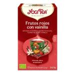 Infusión Yogi Tea Frutos rojos con vainilla Infusión Yogi Tea Frutos rojos con vainilla Infusión Ayurvédica de frutos rojos, flores de saúco y vainilla.
