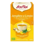 Infusión Yogi Tea Jengibre y limón Infusión Ayurvédica de Hierbas con Jengibre, cáscara de limón y Menta piperita Infusión Ayurvédica de Hierbas con Jengibre, cáscara de limón y Menta piperita