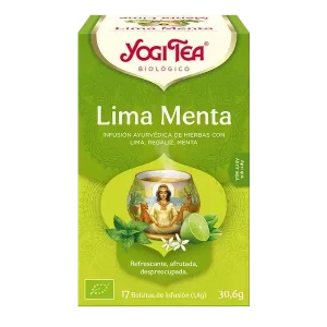 Infusión Yogi Tea Lima Menta Infusión Ayurvédica de hierbas con lima, regaliz y menta.