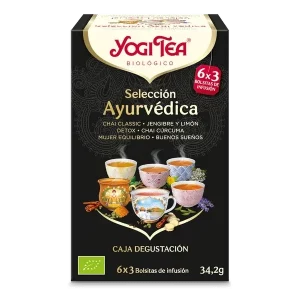 Infusión Yogi Tea Selección Ayurvédica Chai Classic - Jengibre y limón - Detox - Chai Cúrcuma - Mujer Equilibrio - Buenos Sueños