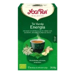 Infusión Yogi Tea Té verde Energía Infusión Ayurvédica de Té Verde con Guaraná, jengibre y flores de saúco.