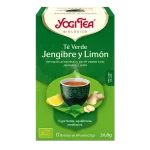 Infusión Yogi Tea Té Verde con Jengibre y limón Infusión Ayurvédica de Té verde con jengibre y limón.